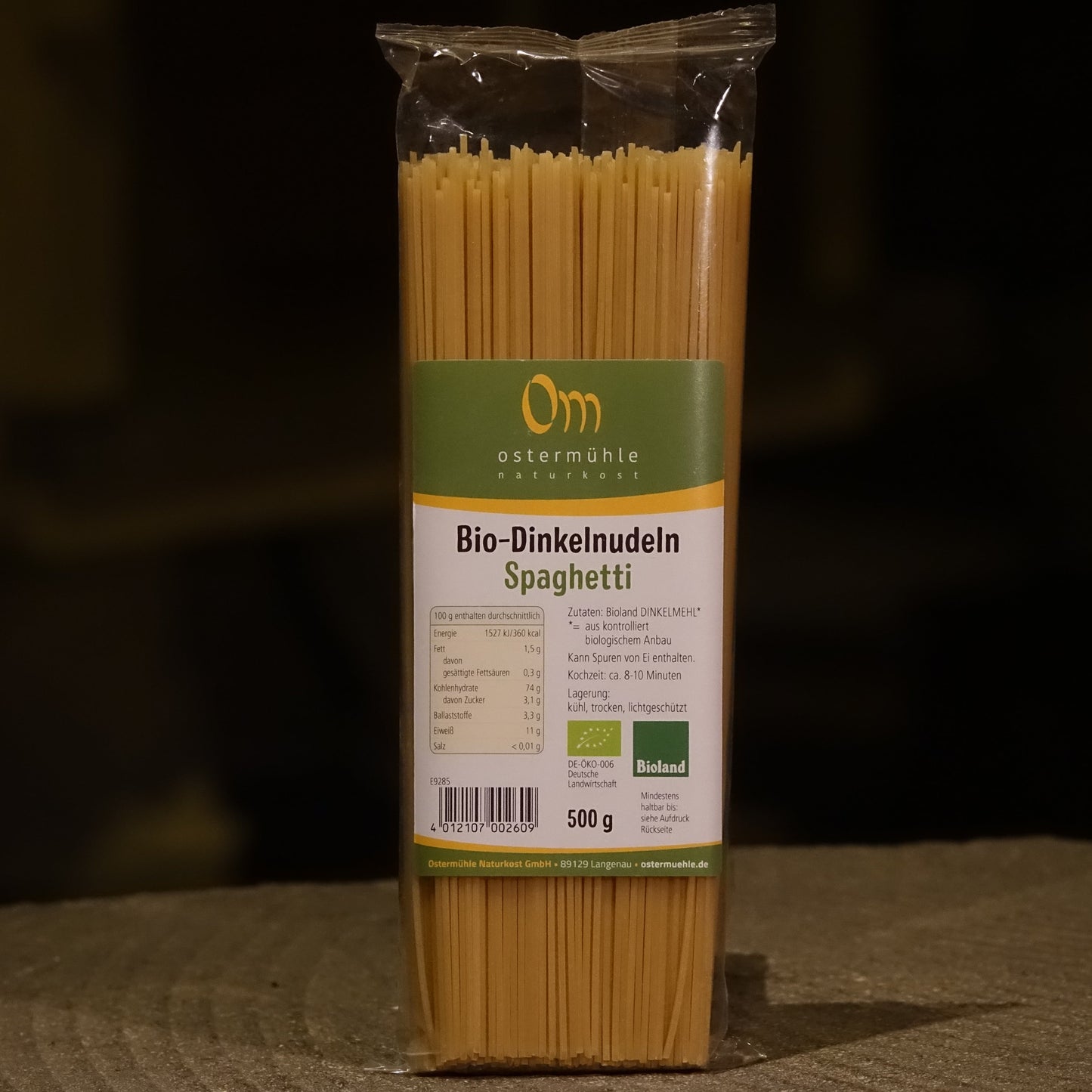 Dinkelnudeln Spaghetti ohne Ei 500g