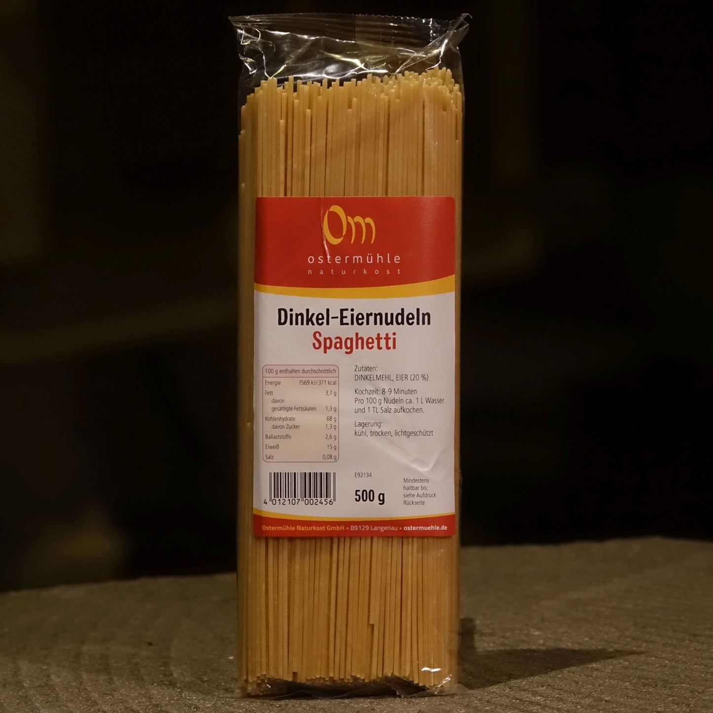 Dinkel-Eiernudeln Spaghetti 500g